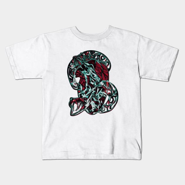 Snake & Heart Kids T-Shirt by JadeGair